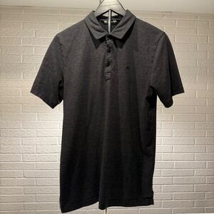 TravisMathew Men's Gray Heathered‎ Polo Shirt Size M Golf Casual Short Sleeve